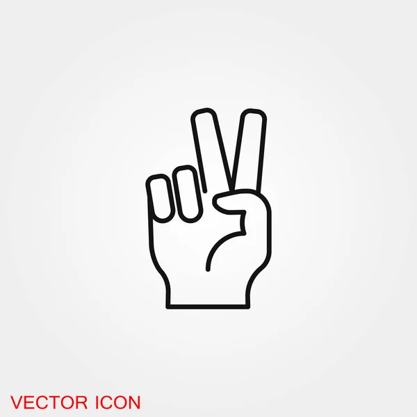 Victory Icon Vektorzeichen Symbol für Design — Stockvektor