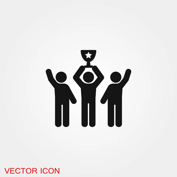 Overwinning pictogram vector teken symbool voor ontwerp — Stockvector