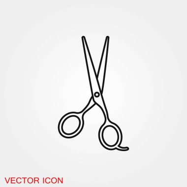 Makas simge vektör işareti simgesi tasarım için