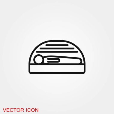 Solaryum simge vektör işareti simgesi tasarım için