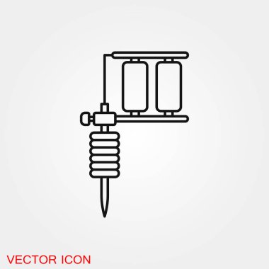 Dövme makinesi simge vektör işareti simgesi tasarım için