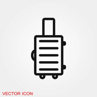 Seyahat çanta simge vektör işareti simgesi tasarım için