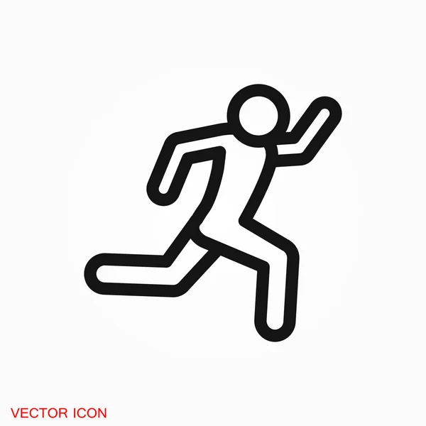 Laufendes Symbol Vektorzeichensymbol für Design — Stockvektor