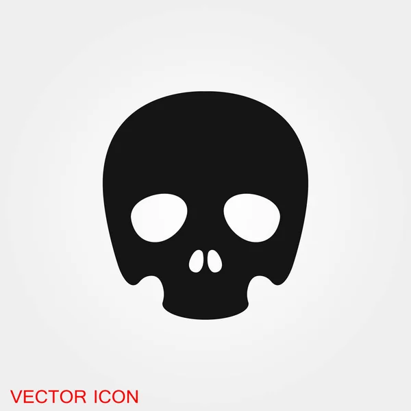 Знак вектора черепа для дизайна — стоковый вектор