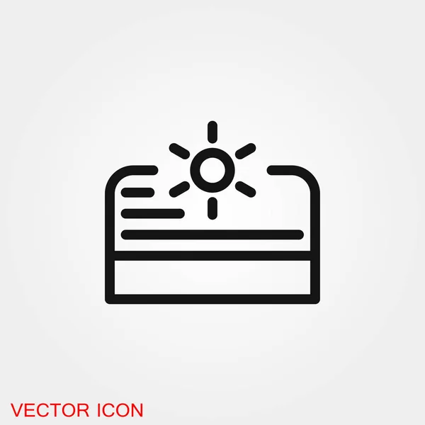 Simbol tanda vektor ikon solarium untuk desain - Stok Vektor