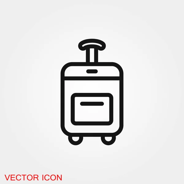 Saco de viagem ícone símbolo de sinal de vetor para design — Vetor de Stock
