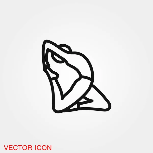 Yoga Fitness Icono símbolo de signo vectorial para el diseño — Archivo Imágenes Vectoriales