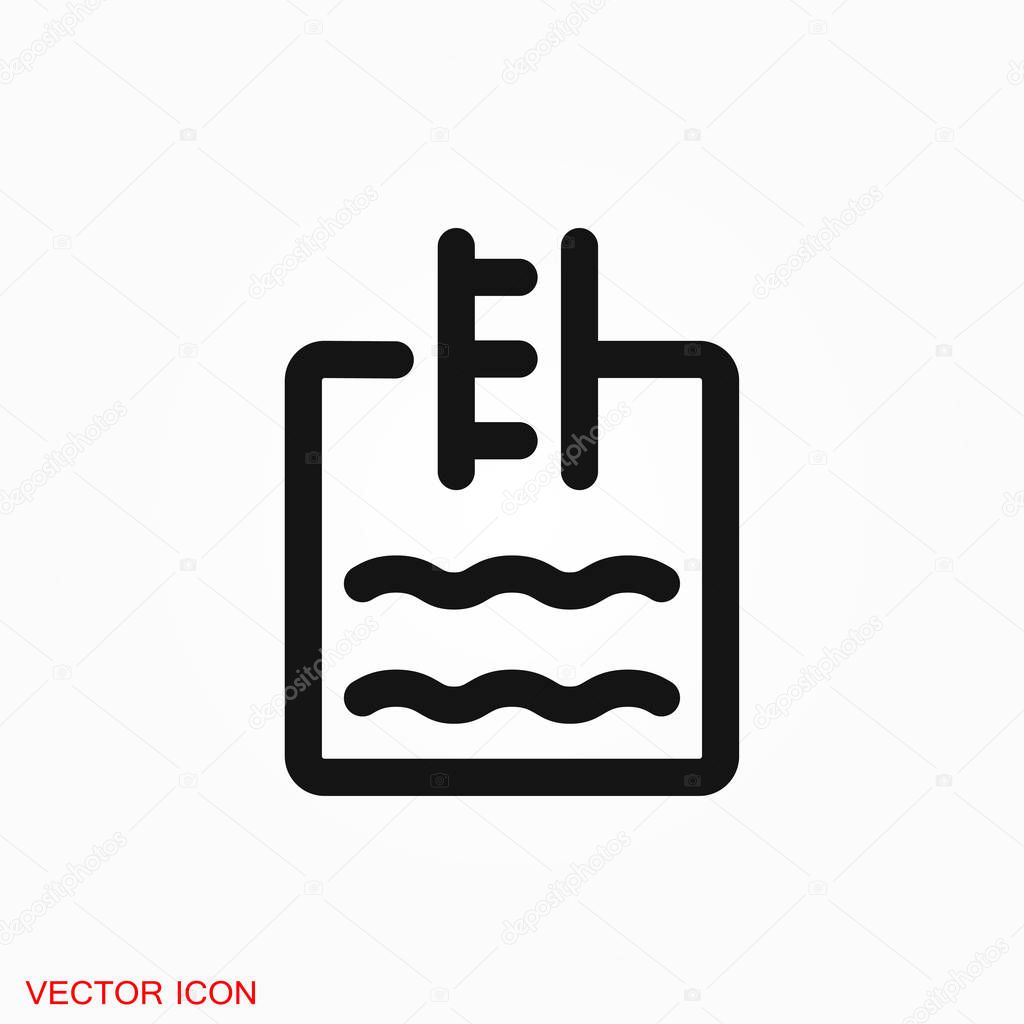 Pool flat icon vector sign symbol for design