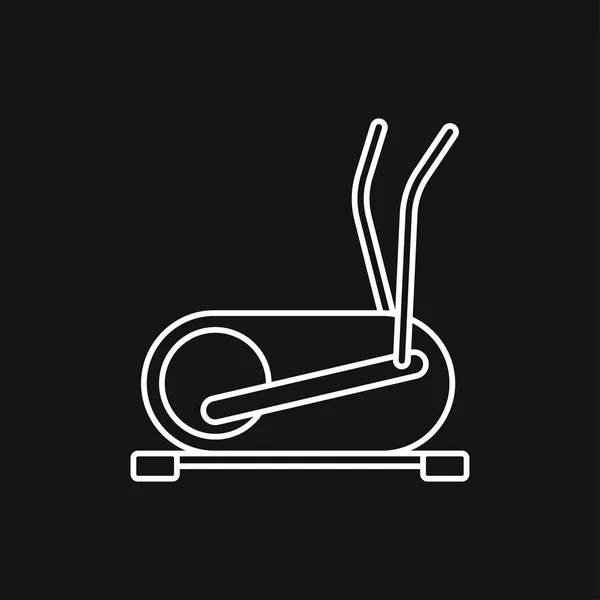 Elliptische machine gym-symbool, vector teken symbool voor ontwerp — Stockvector