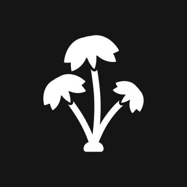 Hindistan cevizi ağaçları simge vektör işareti simgesi tasarım için