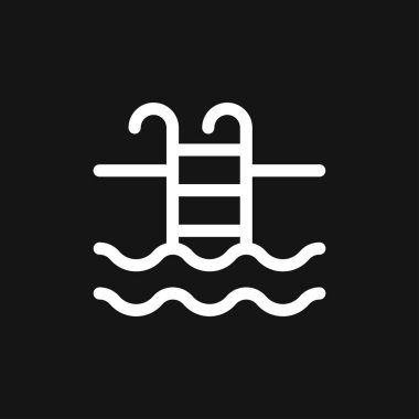 Havuzu düz simge vektör işareti simgesi tasarım için