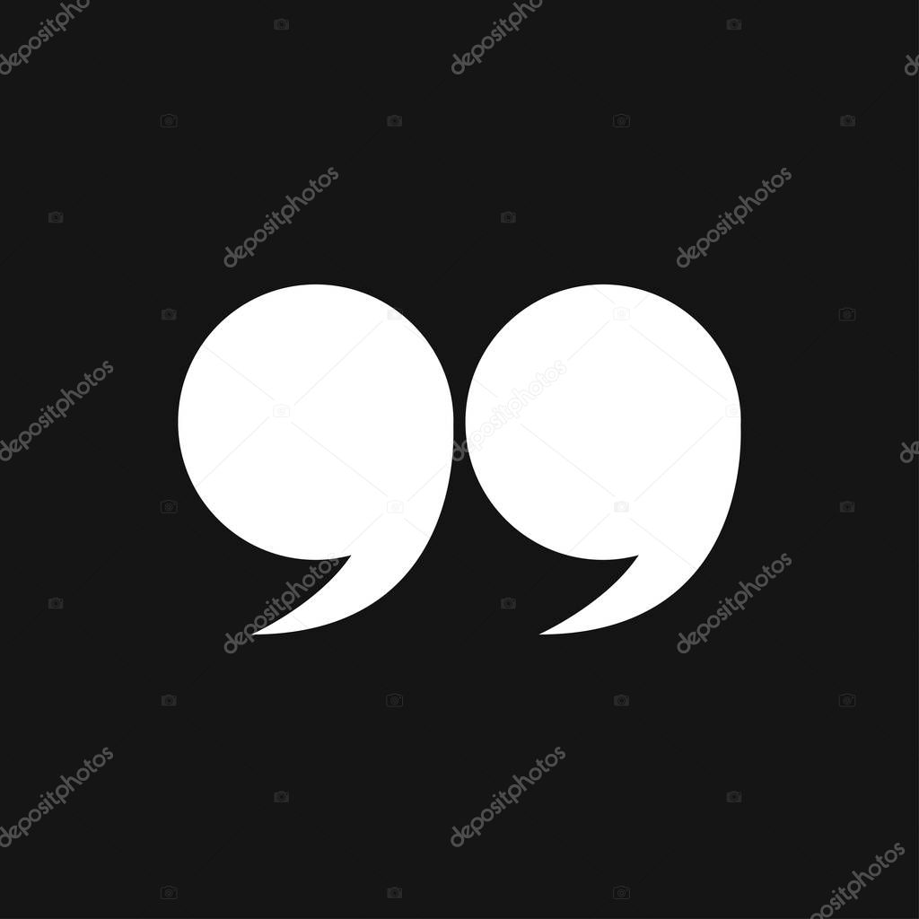 Quote icon vector sign symbol for design