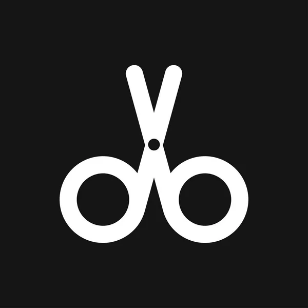 Forbici icona vettoriale simbolo segno per il design — Vettoriale Stock