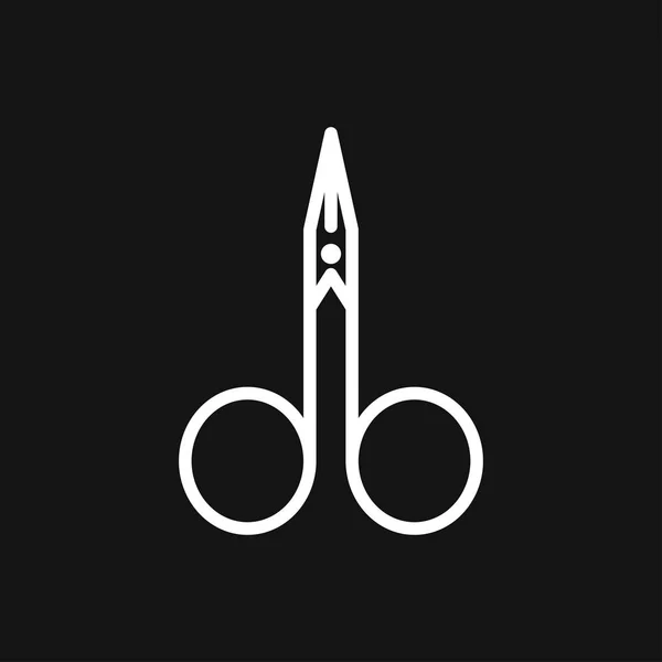Ícone de tesoura símbolo de sinal de vetor para design — Vetor de Stock