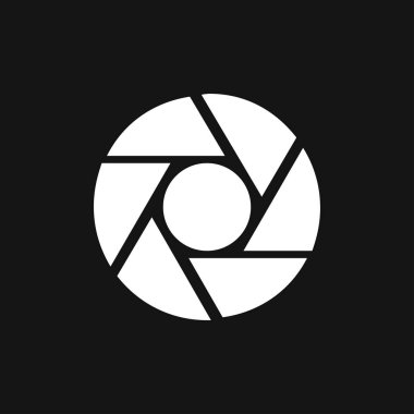 Kamera objektif simge vektör işareti simgesi tasarım için