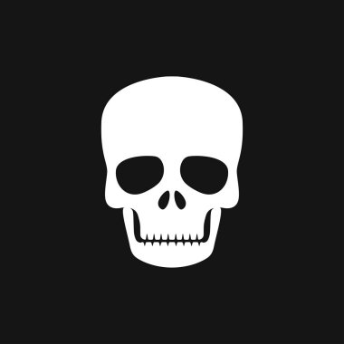 Kafatası simge vektör işareti simgesi tasarım için