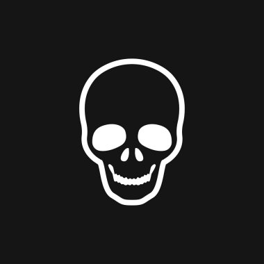 Kafatası simge vektör işareti simgesi tasarım için