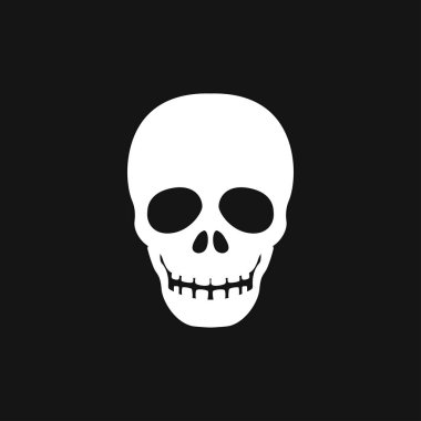 Kafatası simge vektör işareti simgesi tasarım için