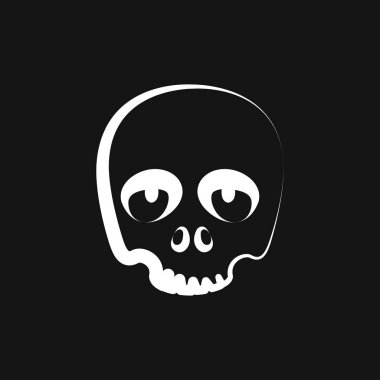 Kafatası simge vektör işareti simgesi tasarım için