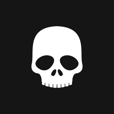 Kafatası simge vektör işareti simgesi tasarım için