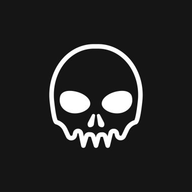 Kafatası simge vektör işareti simgesi tasarım için