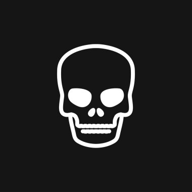 Kafatası simge vektör işareti simgesi tasarım için