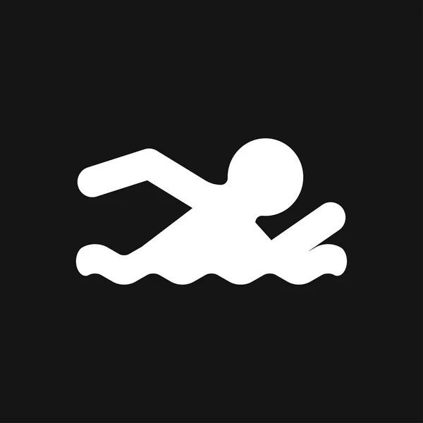 Schwimmen Symbol Vektor Zeichen Symbol für Design — Stockvektor