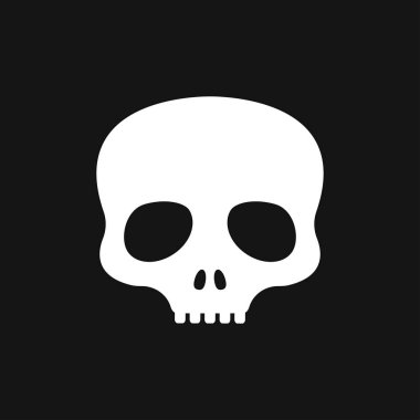 Kafatası simge vektör işareti simgesi tasarım için