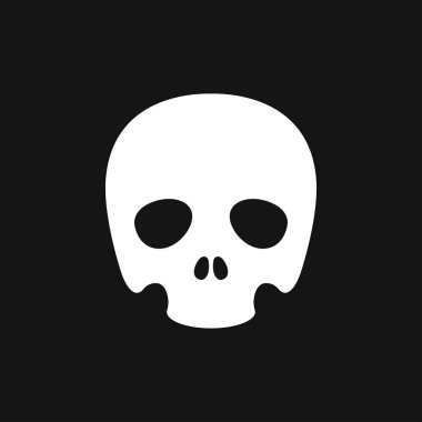 Kafatası simge vektör işareti simgesi tasarım için