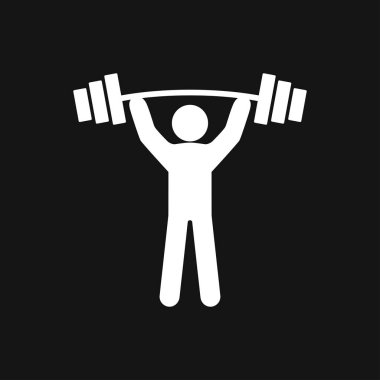 Tasarım için halterci simgesi vektör simgesi