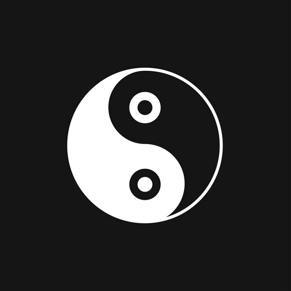Yin Yang icon vector sign symbol for design