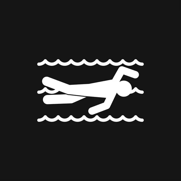 Значок плавання Векторний знак для дизайну — стоковий вектор