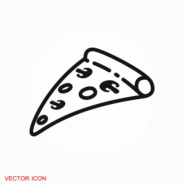 Símbolo de sinal de vetor de ícone de pizza para design — Vetor de Stock