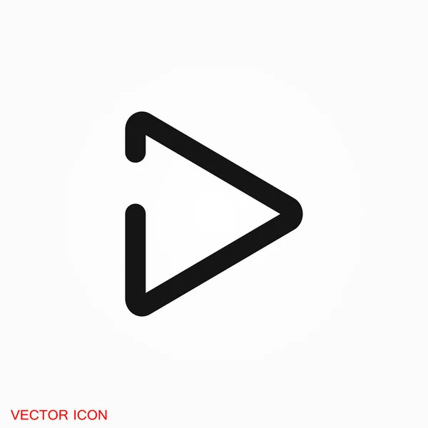 Jugar icono símbolo de signo vectorial para el diseño — Vector de stock