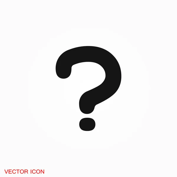 Support d'information, symbole vectoriel d'icône de point d'interrogation pour la conception — Image vectorielle