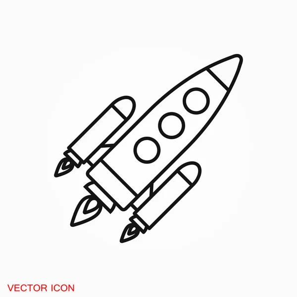 Rakete Symbol Illustration Vektor Zeichen Symbol für Design — Stockvektor