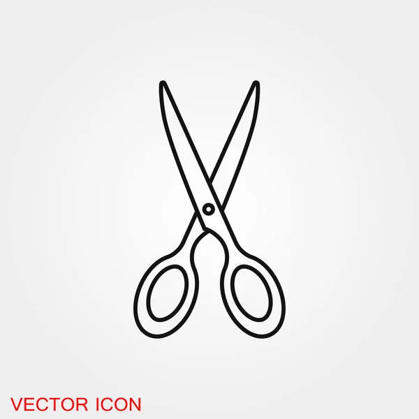 Ícone de tesoura símbolo de sinal de vetor para design — Vetor de Stock