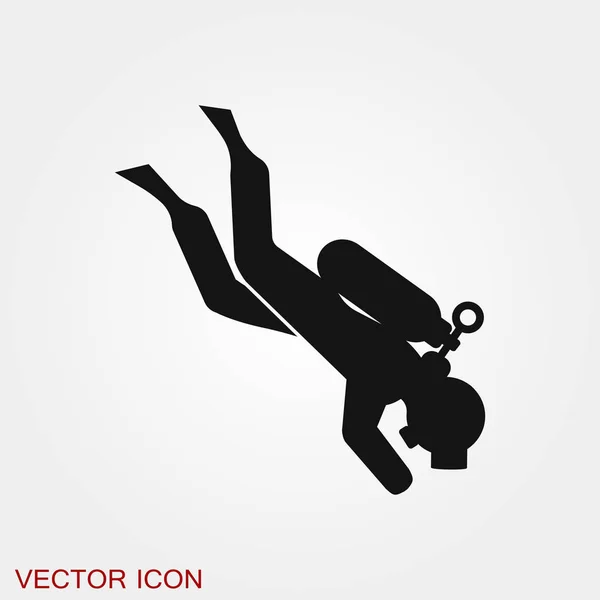 Simbolo del segno vettoriale icona subacquea per il design — Vettoriale Stock