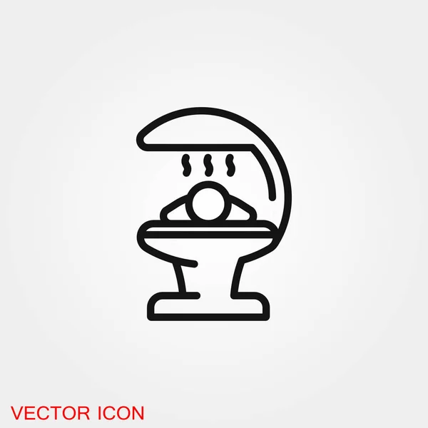 Symbole de signe vectoriel d'icône de solarium pour la conception — Image vectorielle