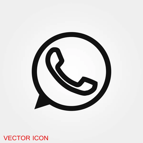 Icône de téléphone, symbole vectoriel d'icône d'icône de Whatsapp pour la conception — Image vectorielle