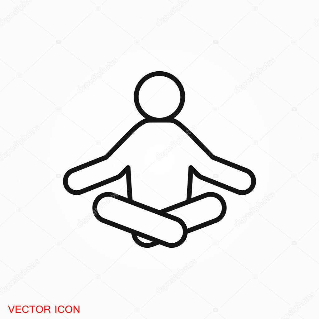 Relax icon vector sign symbol for design