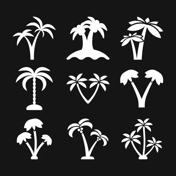 Kokospalmen Symbol Vektor Zeichen Symbol für Design — Stockvektor