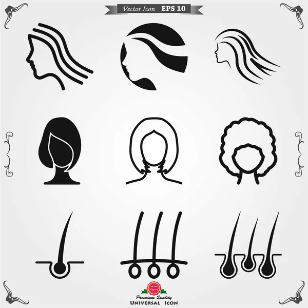 Haar salon icoon logo, vector illustratie, tekensymbool voor design — Stockvector