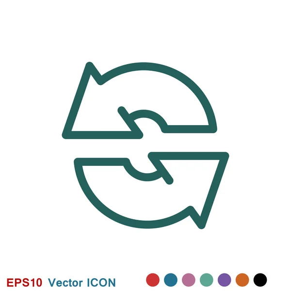 Vyměnit a převést ikonu. Logo, ilustrace, symbol znaku vektoru — Stockový vektor