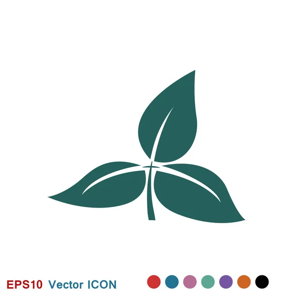 Icona a foglia. Elemento ecologia bio organico, logo, illustrazione, segno vettoriale simbolo per il design — Vettoriale Stock