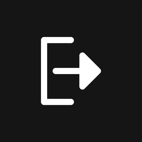 El icono de salida. Cerrar sesión y salida, salida, símbolo de salida. Logotipo del vector — Archivo Imágenes Vectoriales