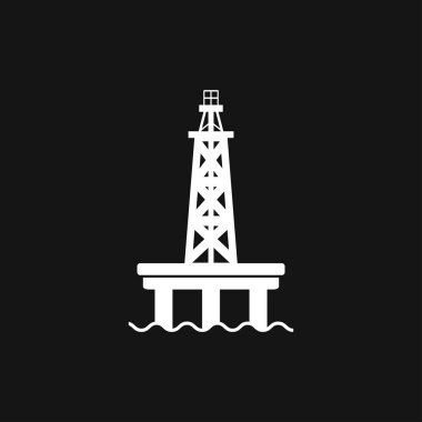 Petrol platformu iconfuel üretim logo, illüstrasyon, vektör işareti simgesi tasarım için