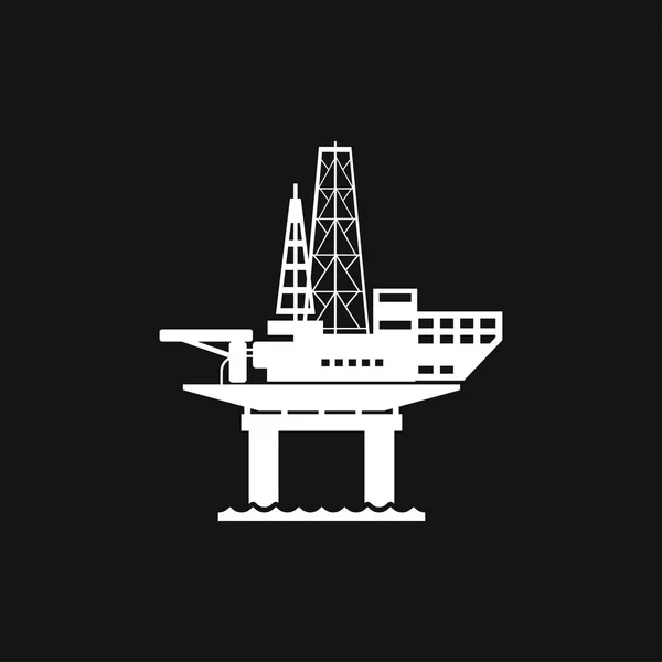 Plateforme pétrolière iconfuel logo de production, illustration, signe vectoriel symbole pour la conception — Image vectorielle