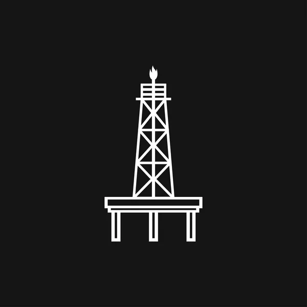 Виробництво піктограм нафтової платформи логотип, ілюстрація, векторний знак для дизайну — стоковий вектор