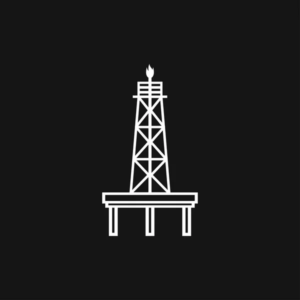 Plataforma petrolera iconfuel logotipo de producción, ilustración, símbolo de signo vectorial para el diseño — Vector de stock